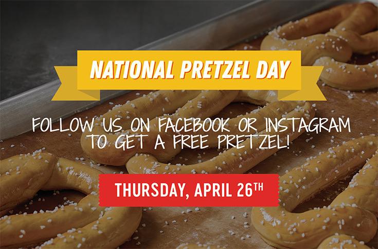 Free Pretzel At Pretzelmaker On April 26th