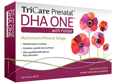 Request a FREE Sample of TriCare Prenatal DHA ONE with Folate