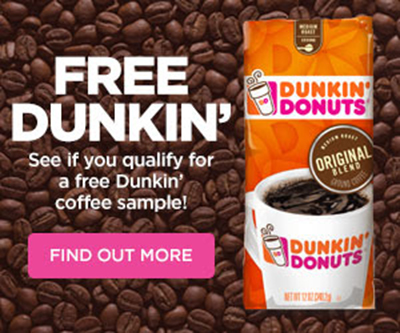 FREE Dunkin' Coffee Sample