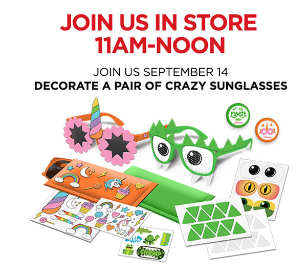 JCPenney - FREE Crazy Sunglasses Event For Kids At JCPenney