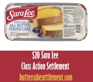$20 Sara Lee Class Action Settlement 